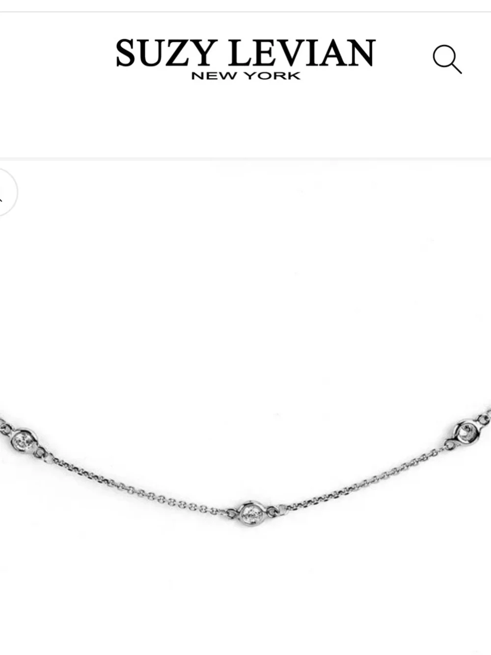 Levian 14k white gold and diamond Bezel Station Bracelet